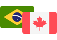 Bandeiras Brasil e Canadá
